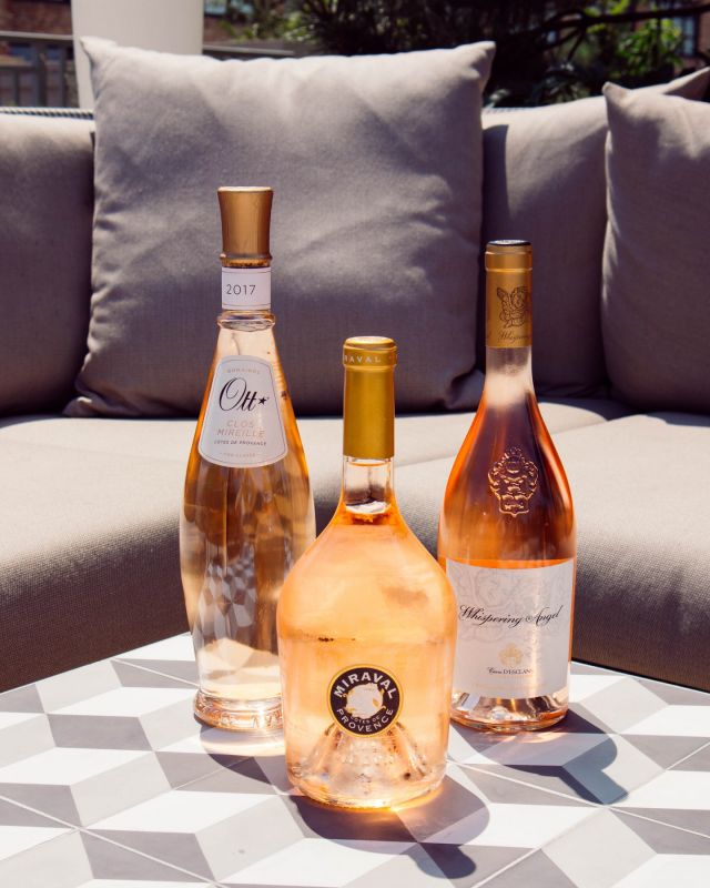 Rosé Winning Trio Château Miraval d'Esclans Whispering Angel Ott Clos Mireille